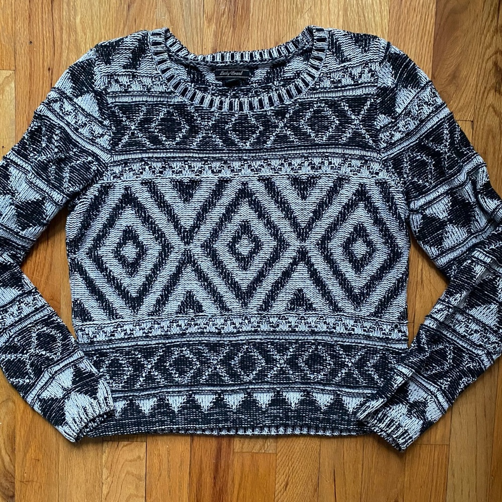 Lucky Brand Geometric Crewneck Sweater
